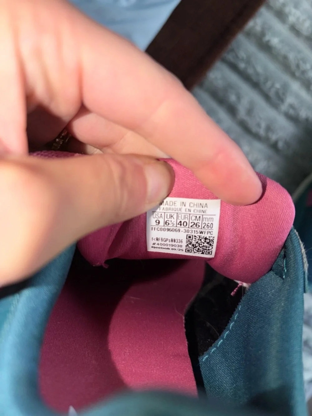 Reebok Women Teal and Pink Athletic Sneakers - Picture 7 of 7